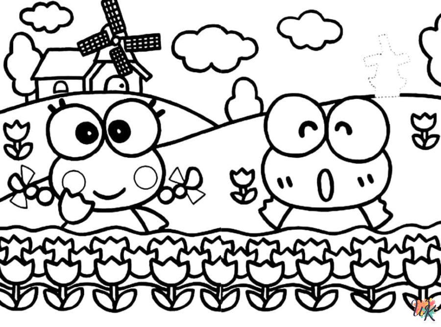 coloring pages for Keroppi