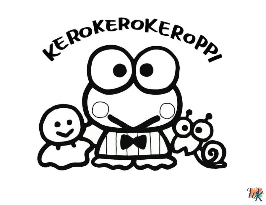 printable Keroppi coloring pages for adults