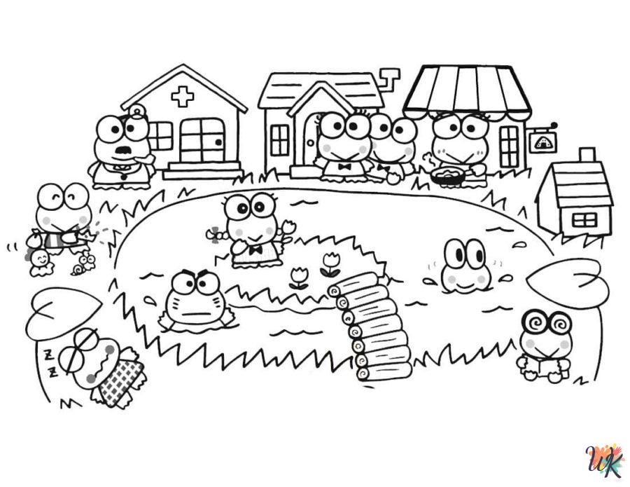 adult Keroppi coloring pages