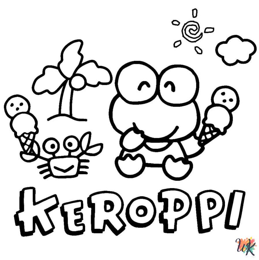 old-fashioned Keroppi coloring pages 1