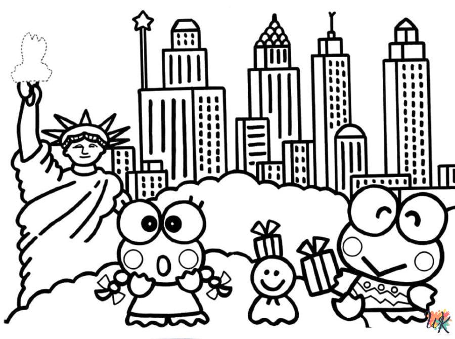 free Keroppi coloring pages for kids