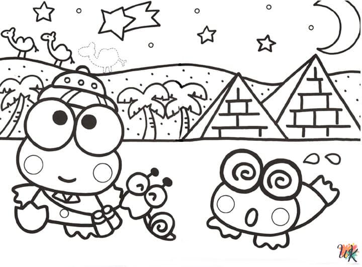 coloring pages for Keroppi