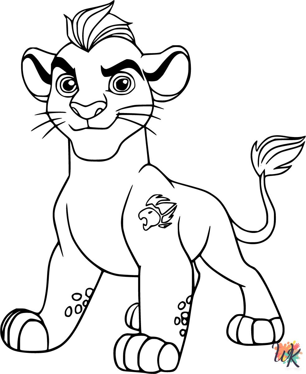 free full size printable Lion King coloring pages for adults pdf