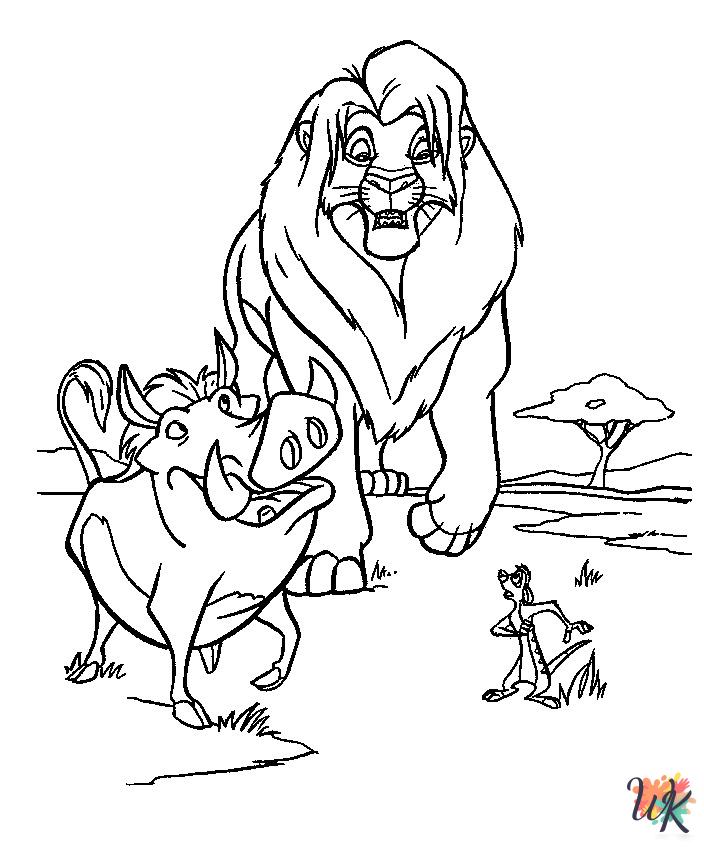 free Lion King coloring pages printable