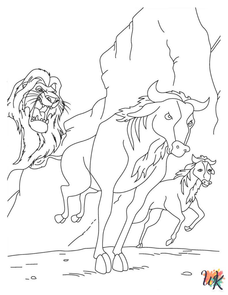 old-fashioned Lion King coloring pages