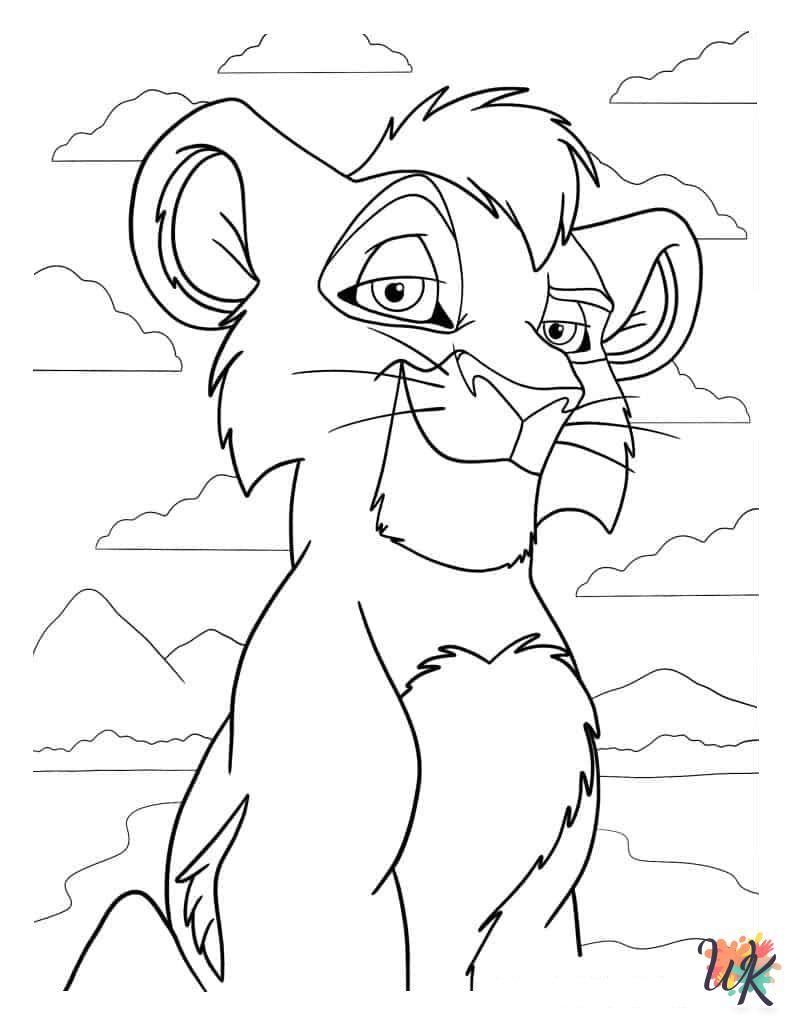 free Lion King tree coloring pages