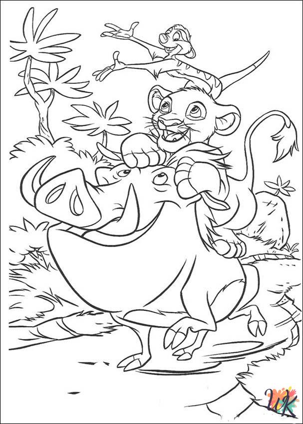 preschool Lion King coloring pages
