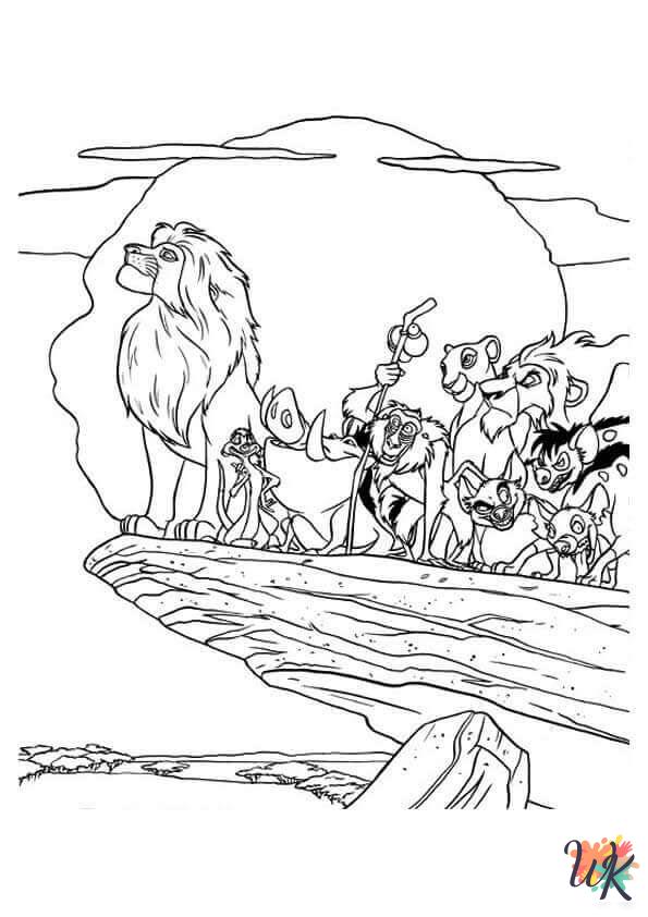 Lion King coloring pages free printable