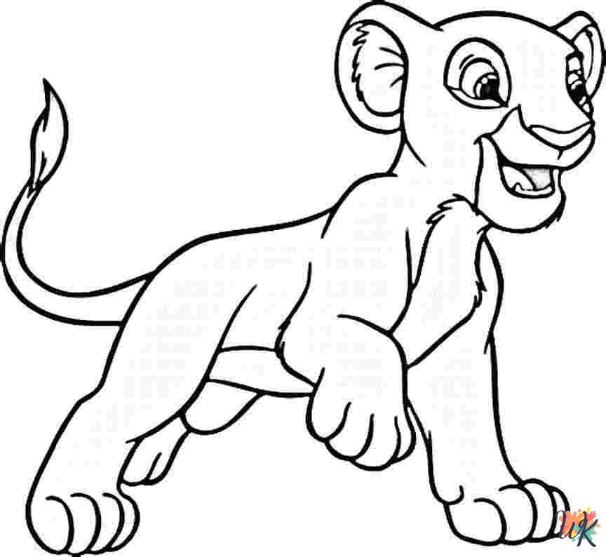 vintage Lion King coloring pages