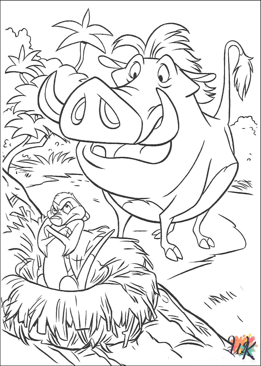 Lion King decorations coloring pages