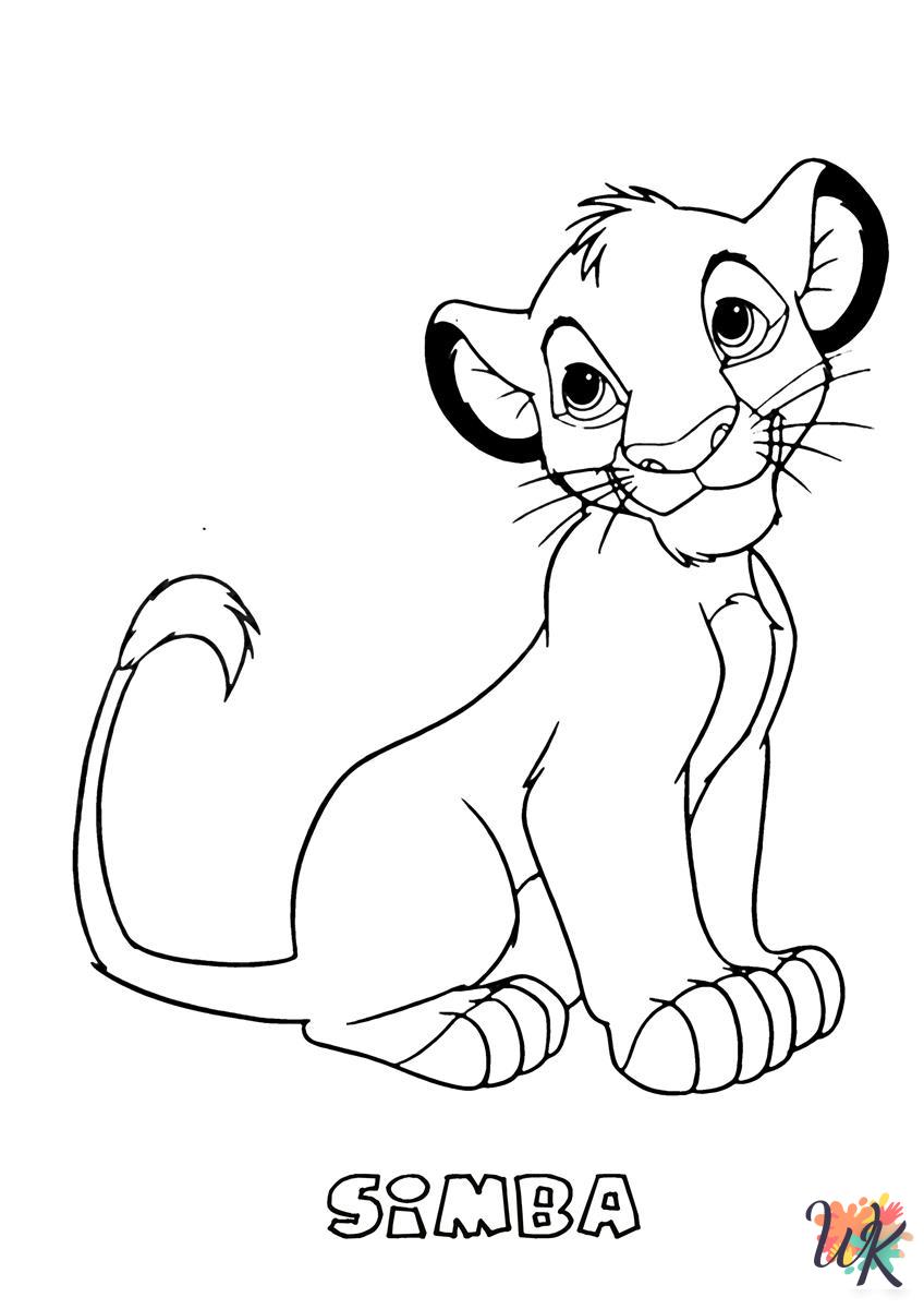 free printable Lion King coloring pages for adults
