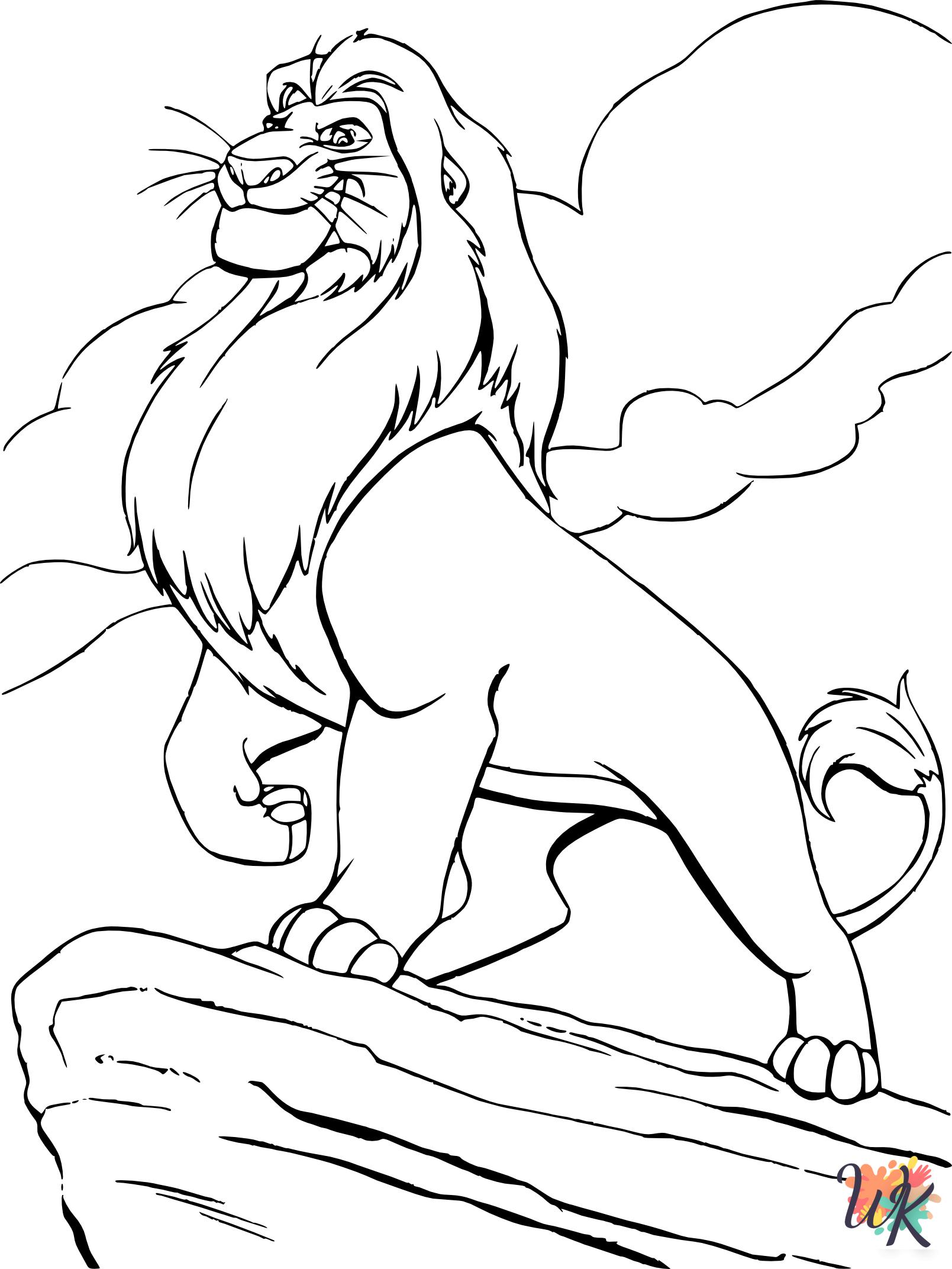 free Lion King tree coloring pages