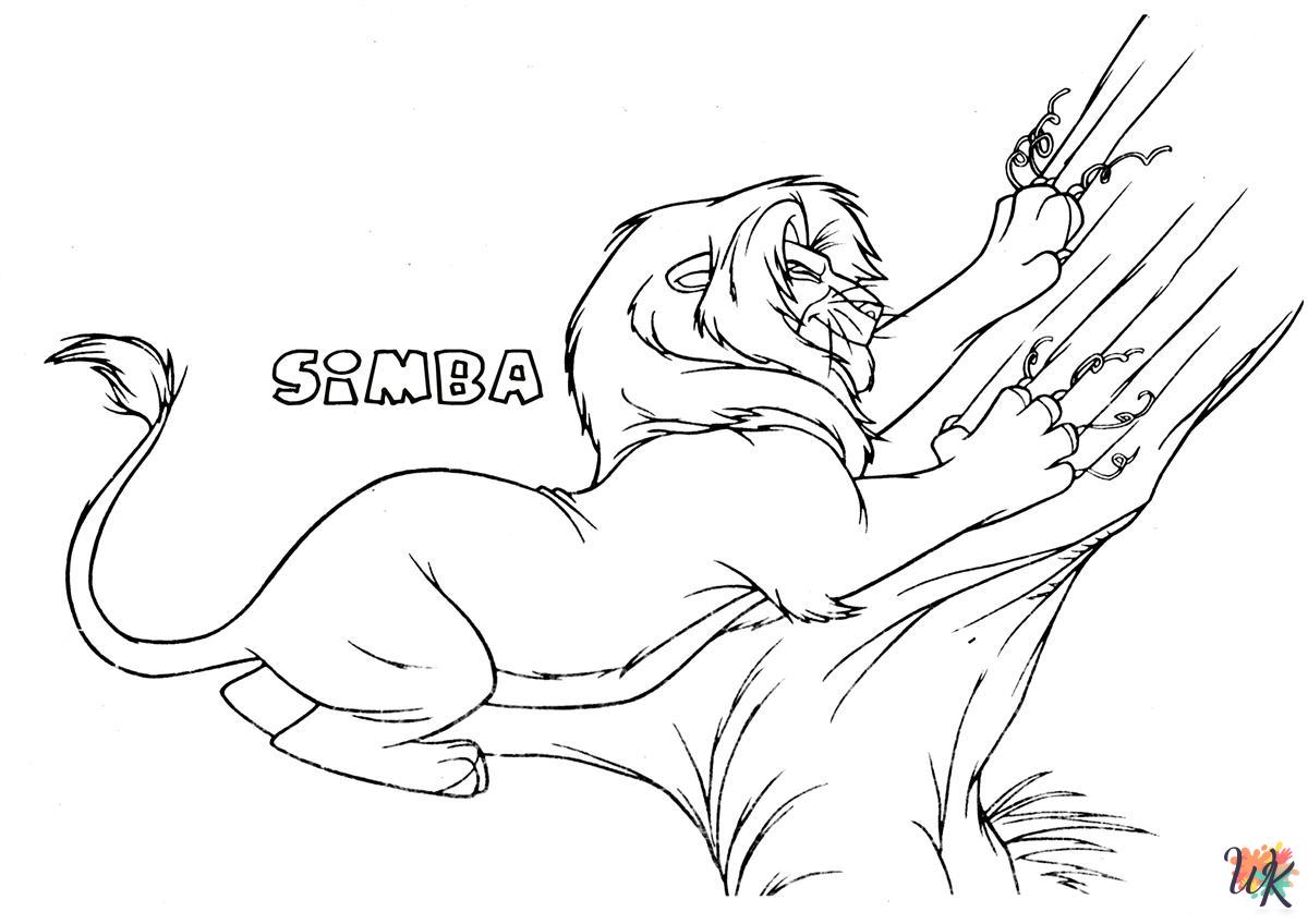 coloring pages for kids Lion King