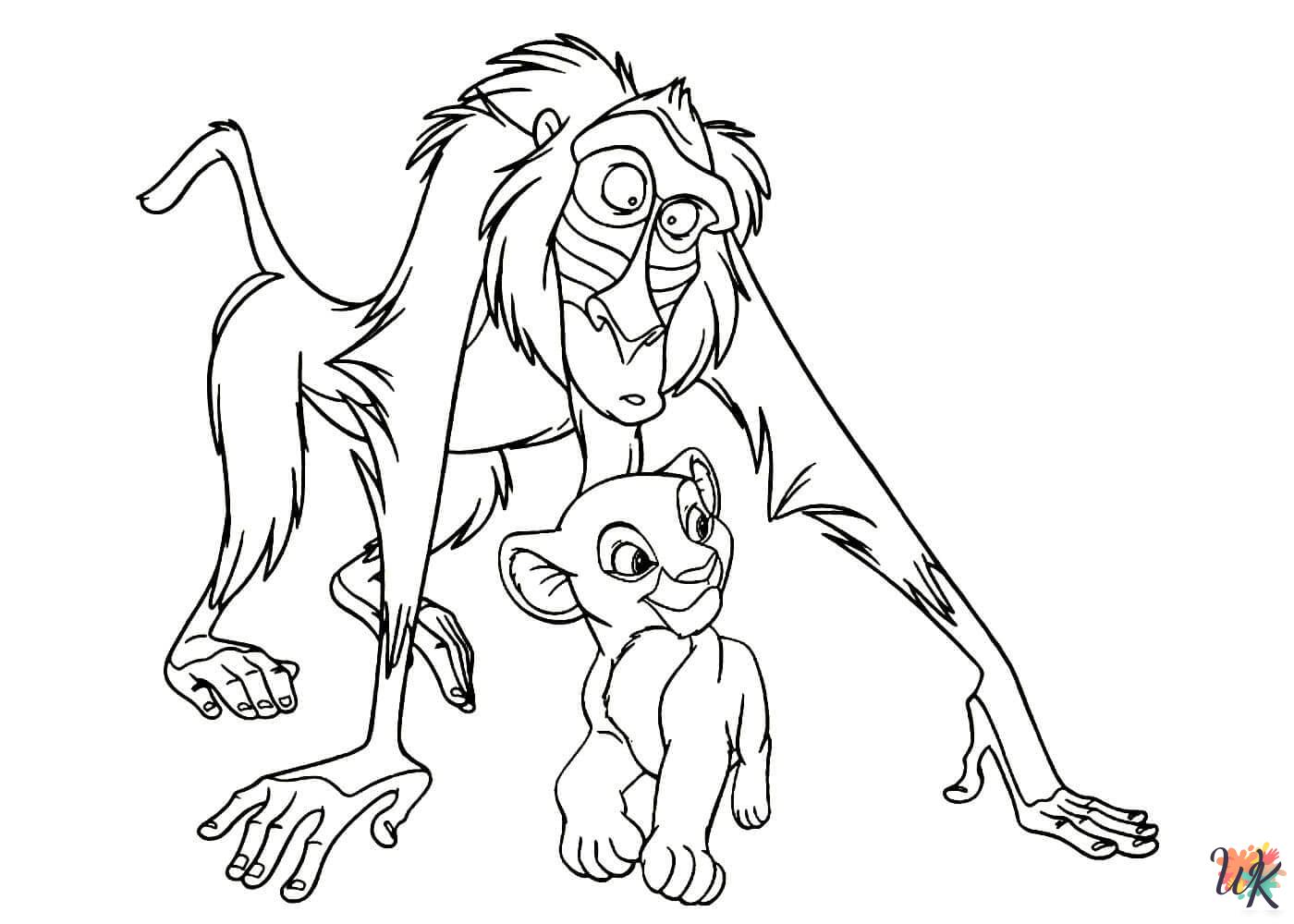 free adult Lion King coloring pages