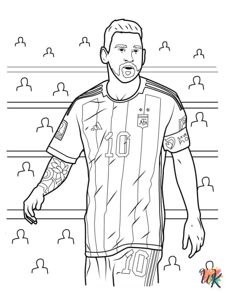 adult coloring pages Lionel Messi