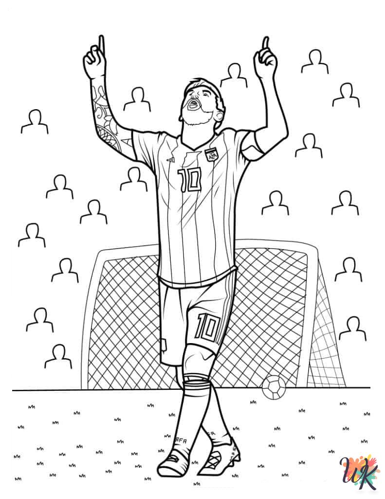 Lionel Messi coloring book pages