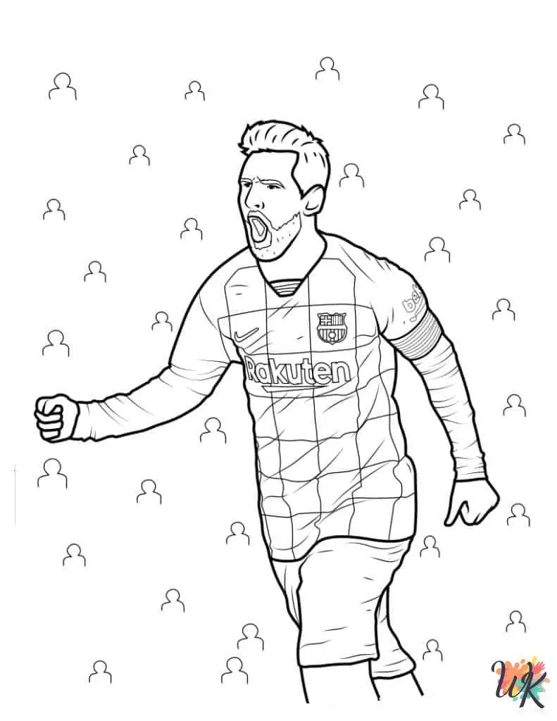 Lionel Messi Coloring Pages For Kids ColoringPagesWK