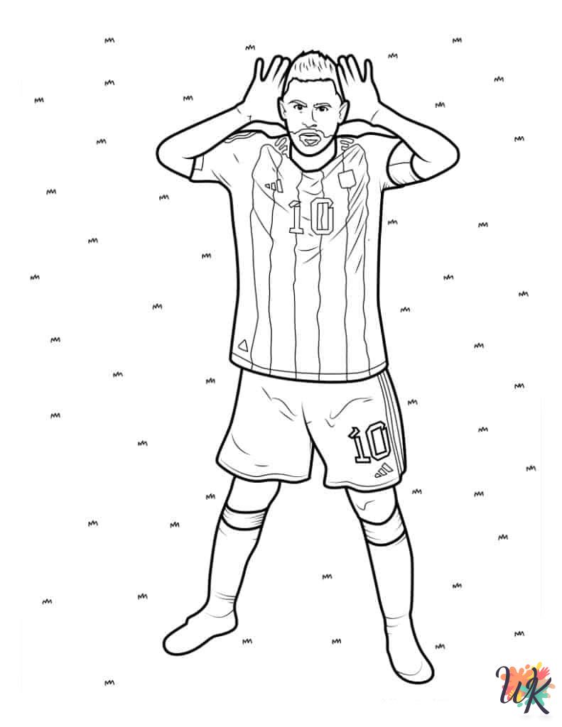 free Lionel Messi printable coloring pages