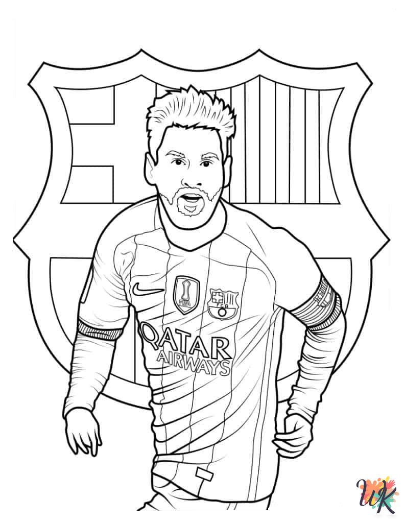 Lionel Messi cards coloring pages