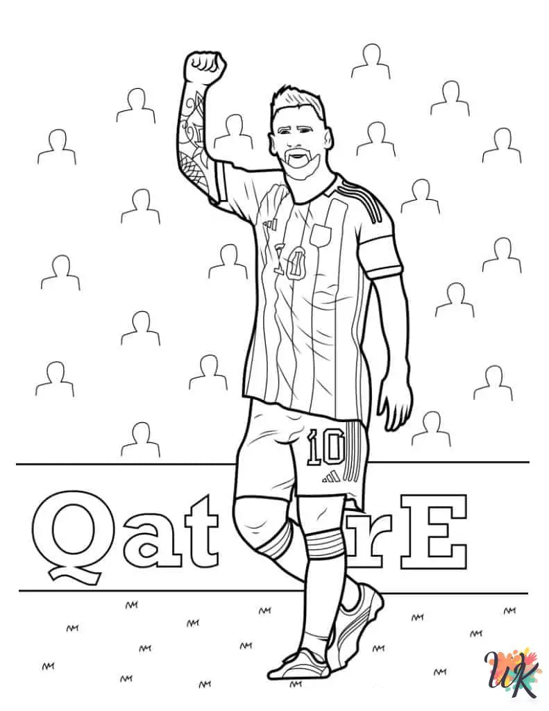 Lionel Messi Coloring Pages For Kids ColoringPagesWK
