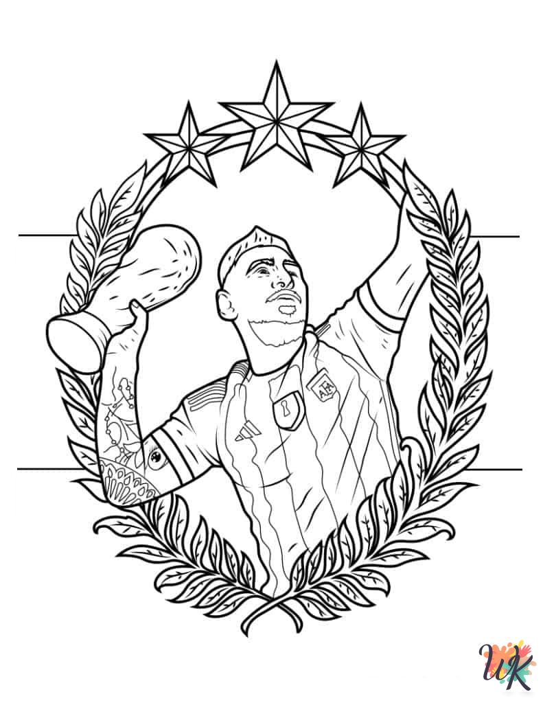 easy Lionel Messi coloring pages
