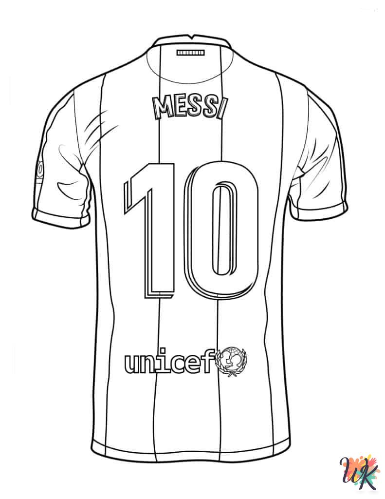free Lionel Messi coloring pages for adults