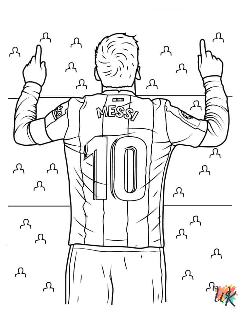Lionel Messi coloring pages for adults