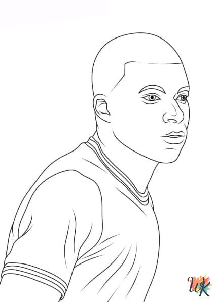 free printable Mbappe coloring pages