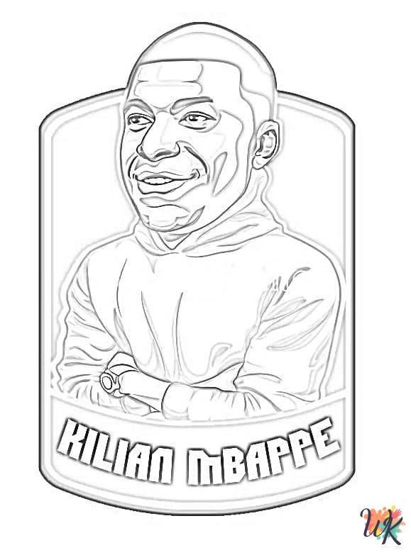 free Mbappe coloring pages for adults