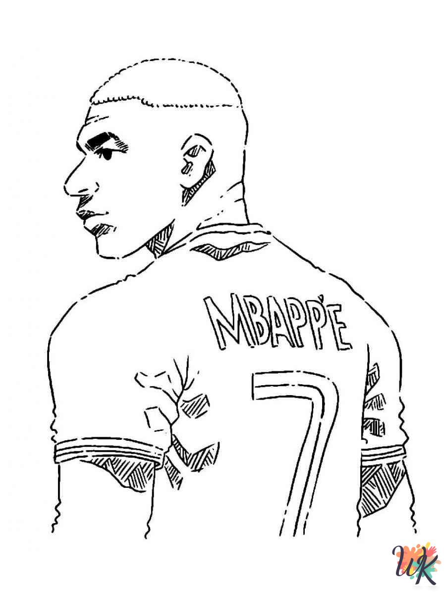 free Mbappe coloring pages printable