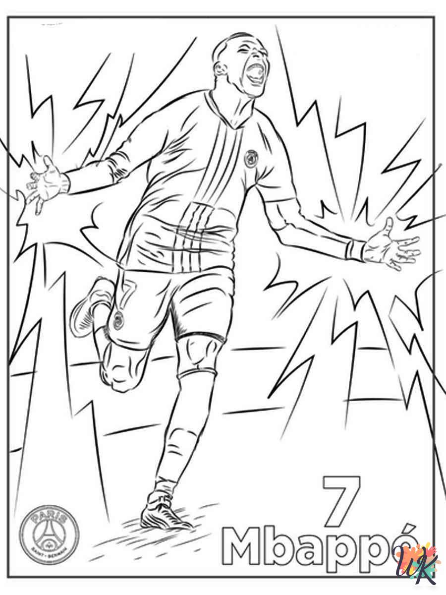 Mbappe themed coloring pages