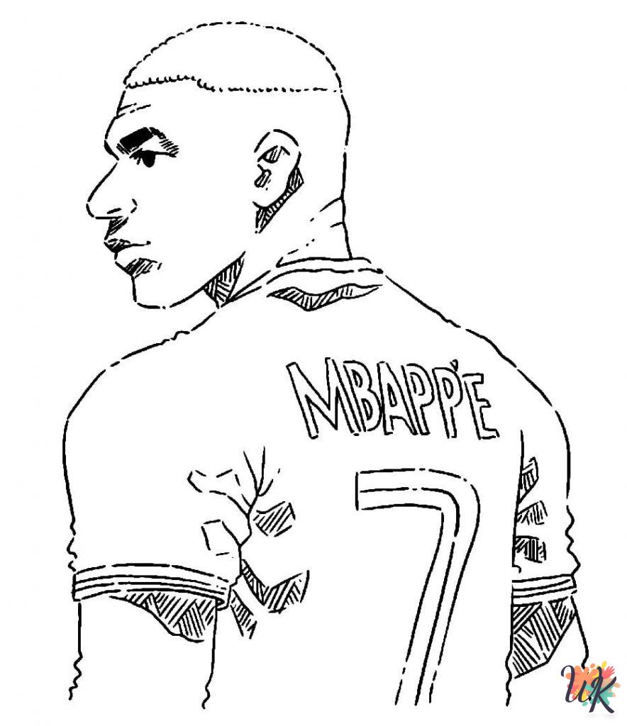 Mbappe coloring pages for adults pdf