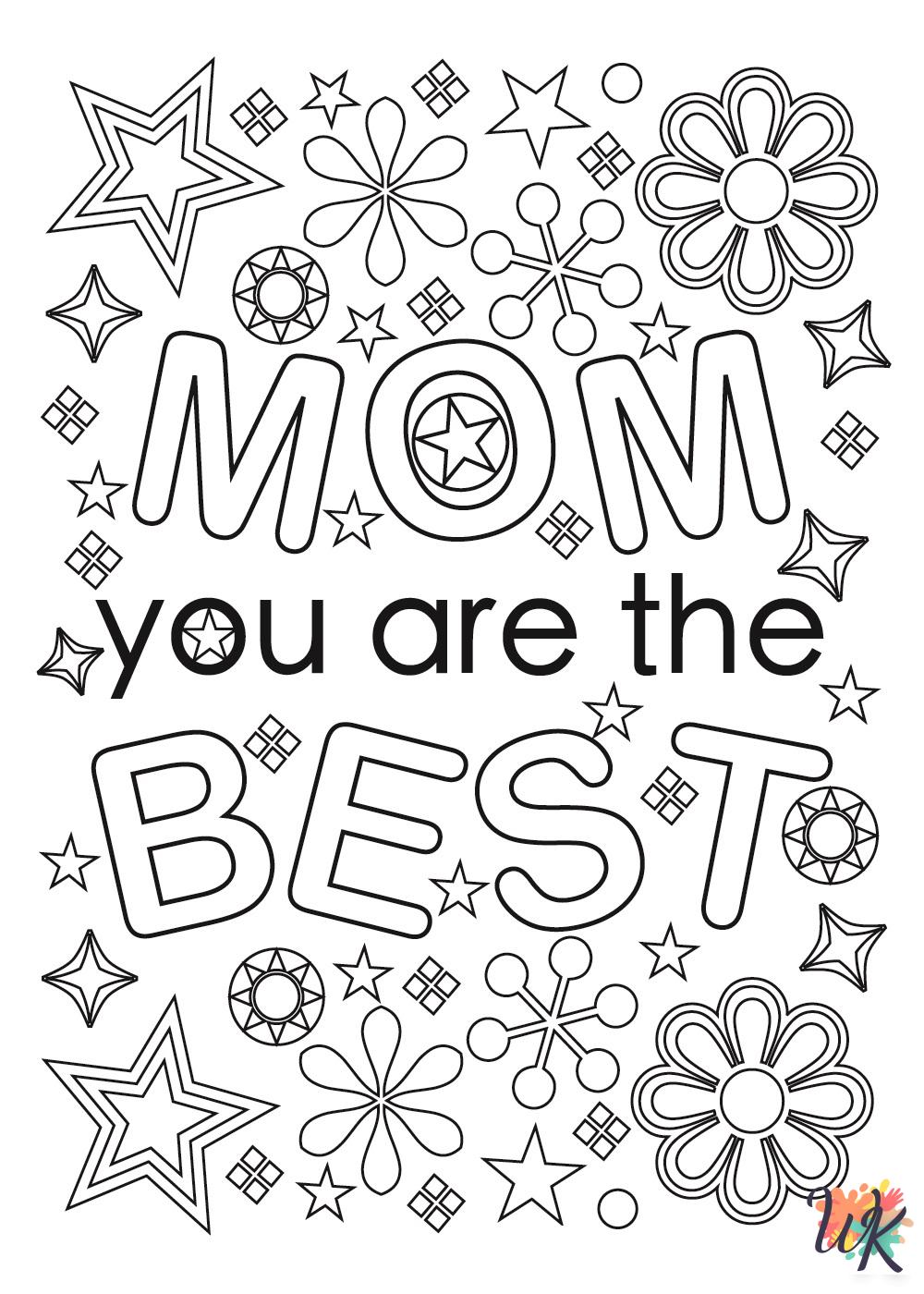 printable Mother's day coloring pages for adults