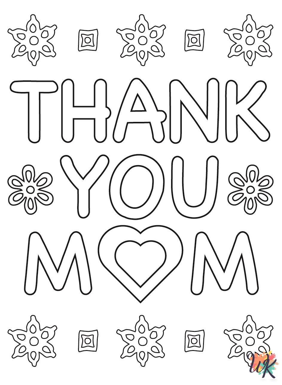 Mother's day decorations coloring pages