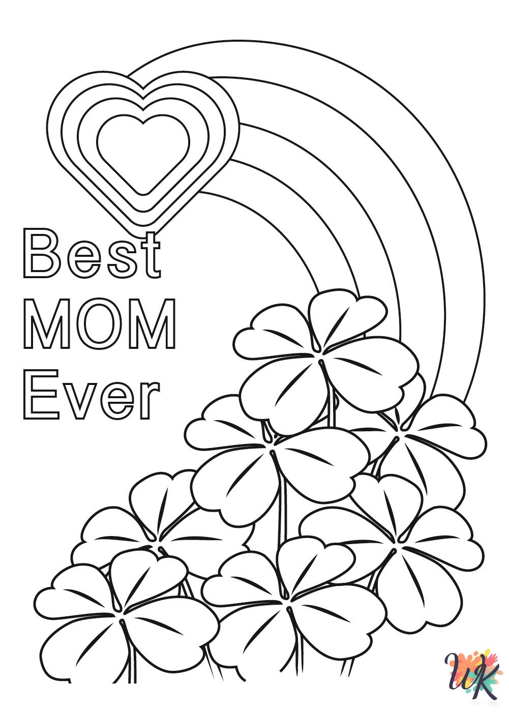 free Mother's day coloring pages printable
