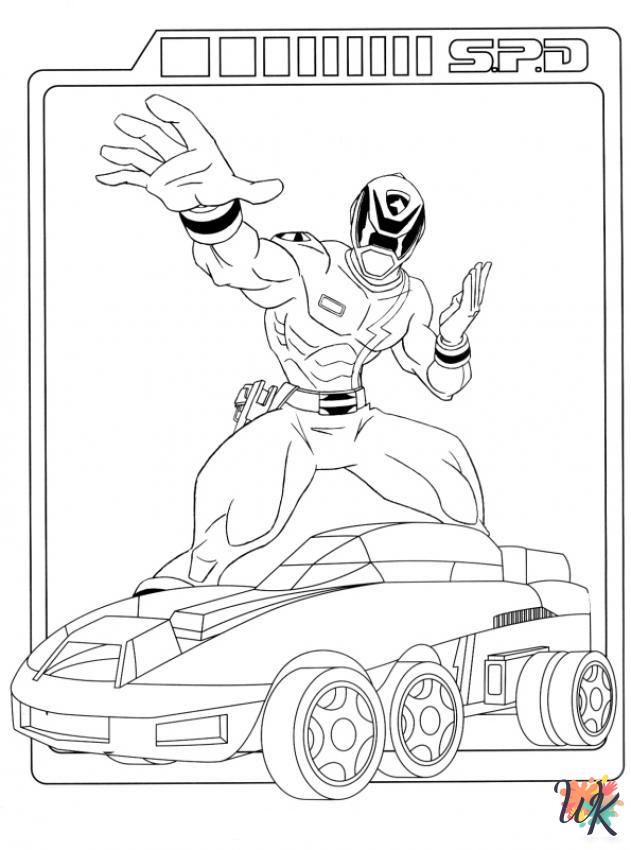 Power Rangers cards coloring pages