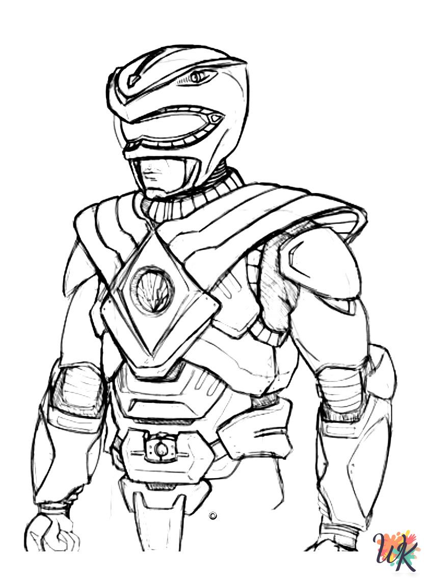 detailed Power Rangers coloring pages for adults