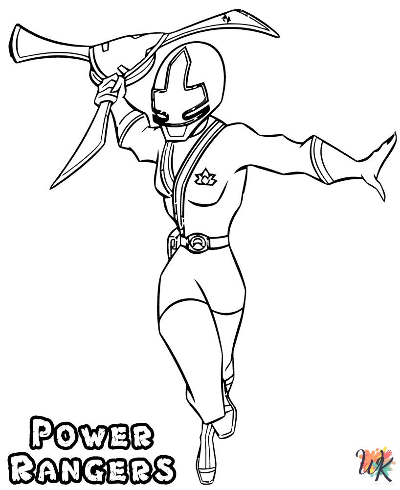 Power Rangers decorations coloring pages