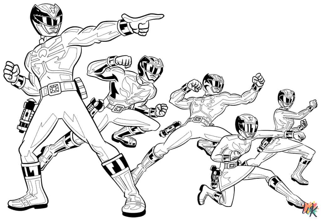 free Power Rangers coloring pages printable