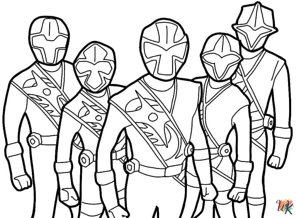 detailed Power Rangers coloring pages