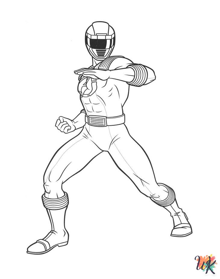 Power Rangers coloring pages for adults easy
