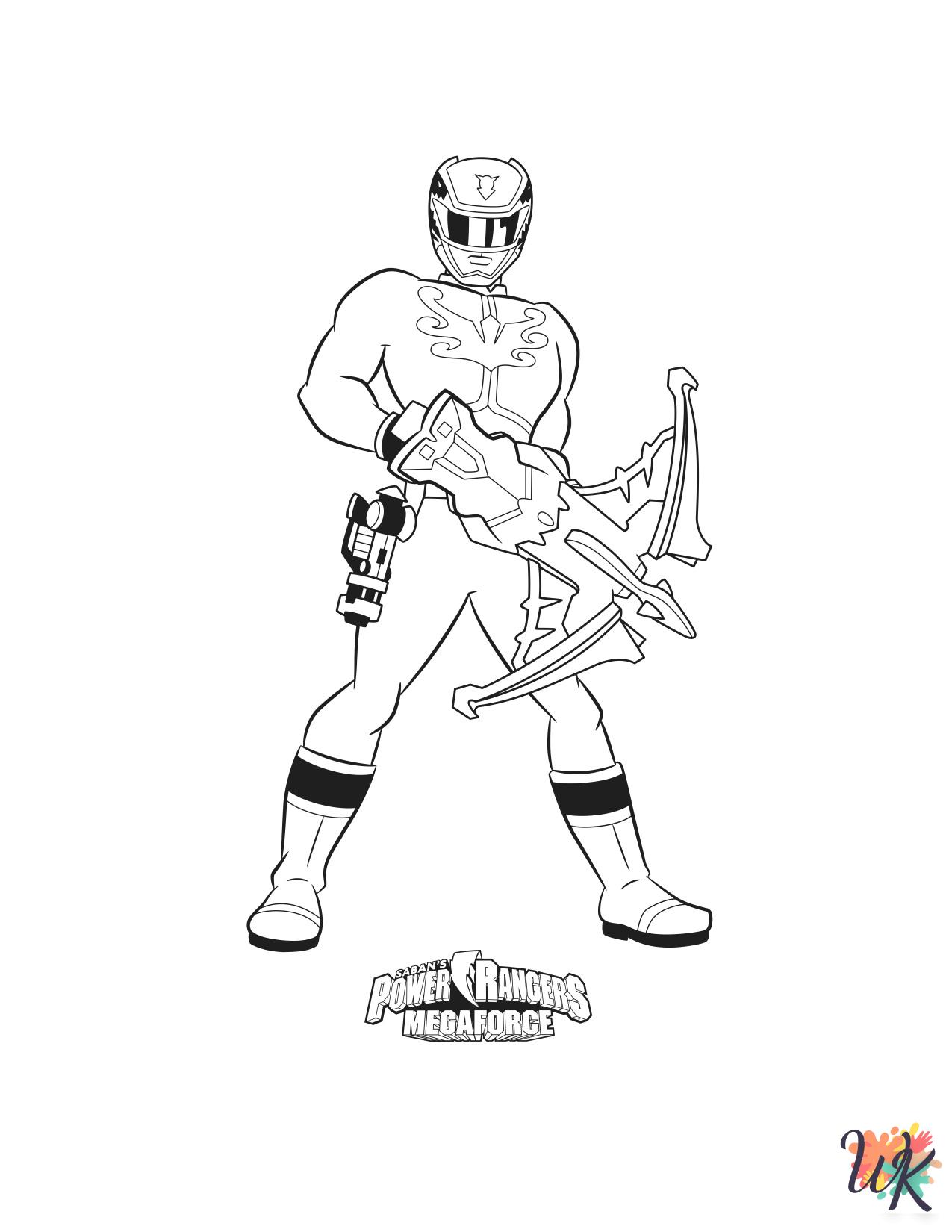 Power Rangers coloring pages for adults pdf