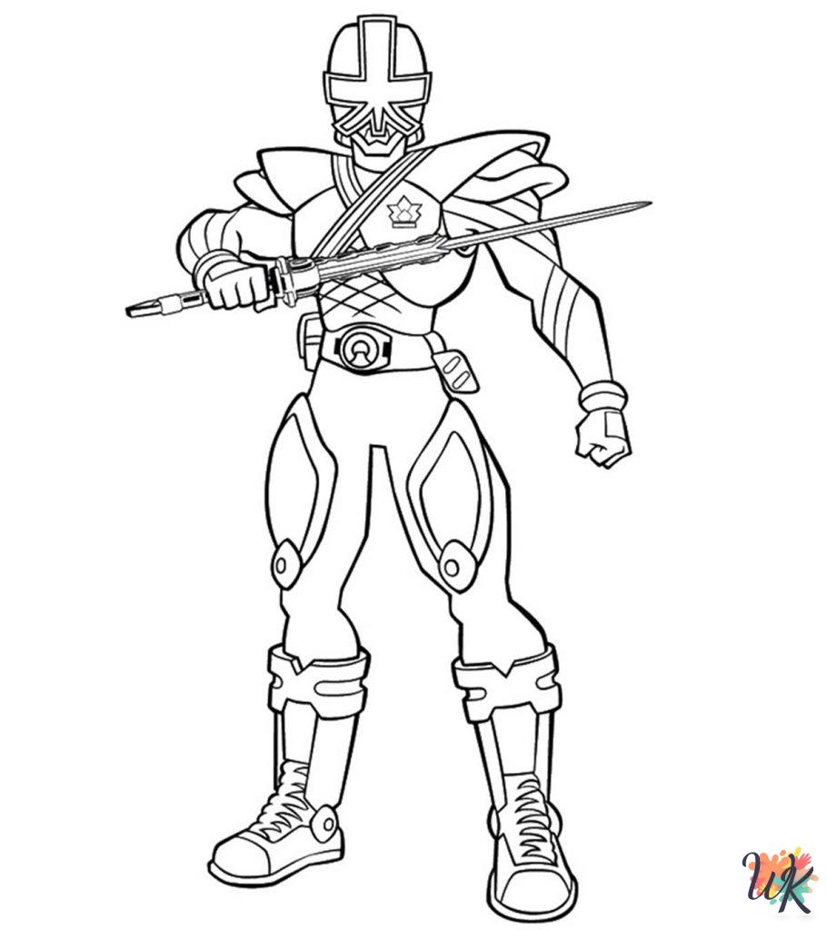 free Power Rangers tree coloring pages