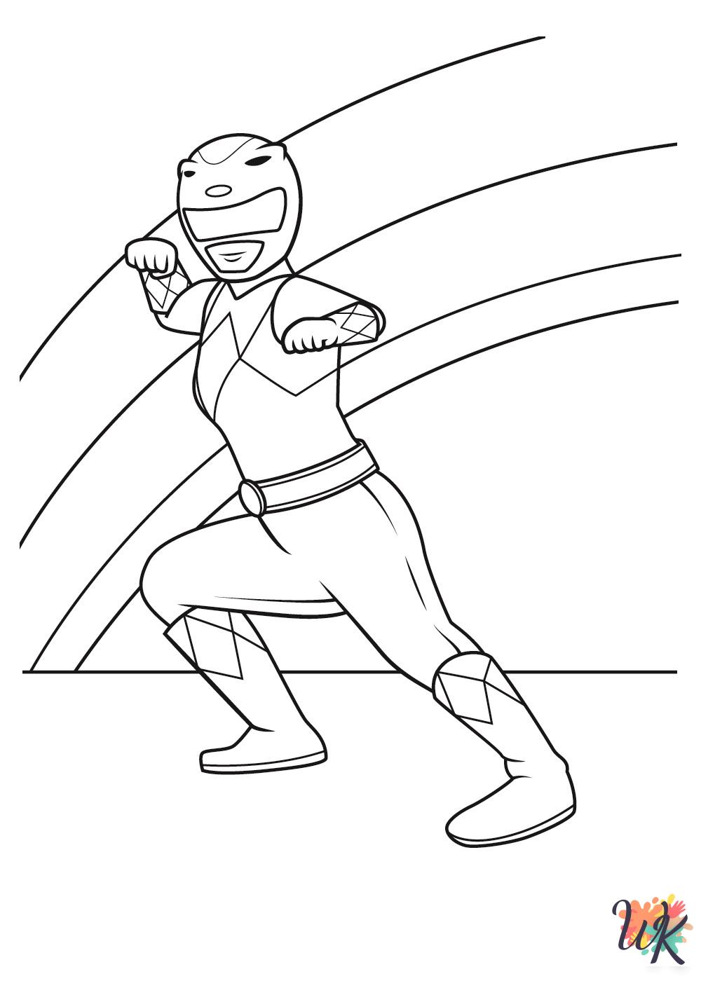 Power Rangers coloring pages for adults easy