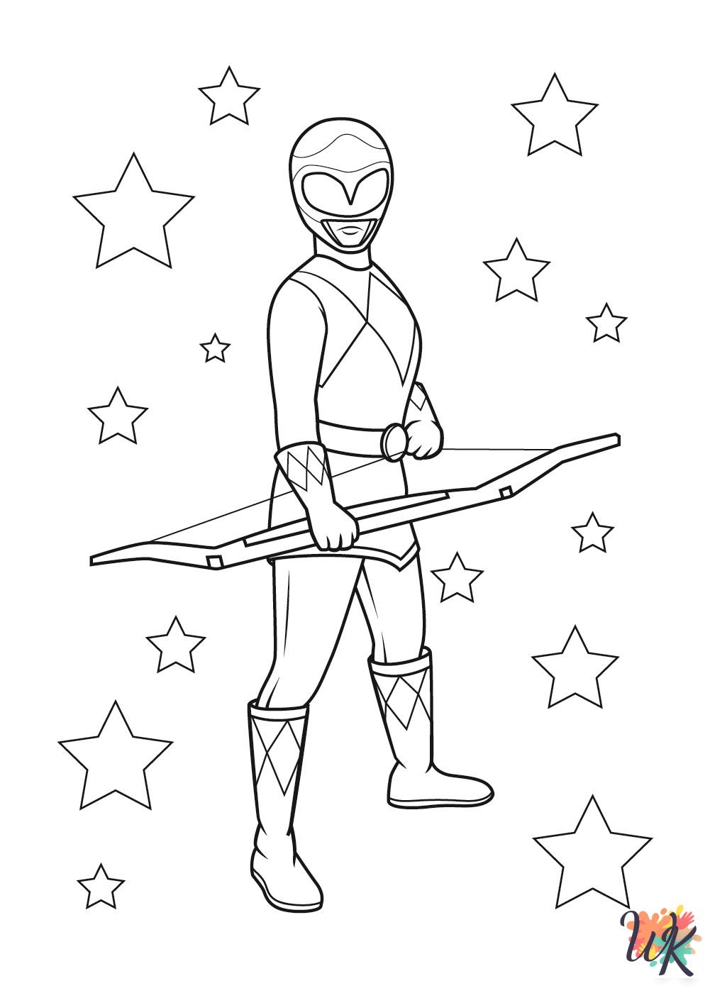 vintage Power Rangers coloring pages