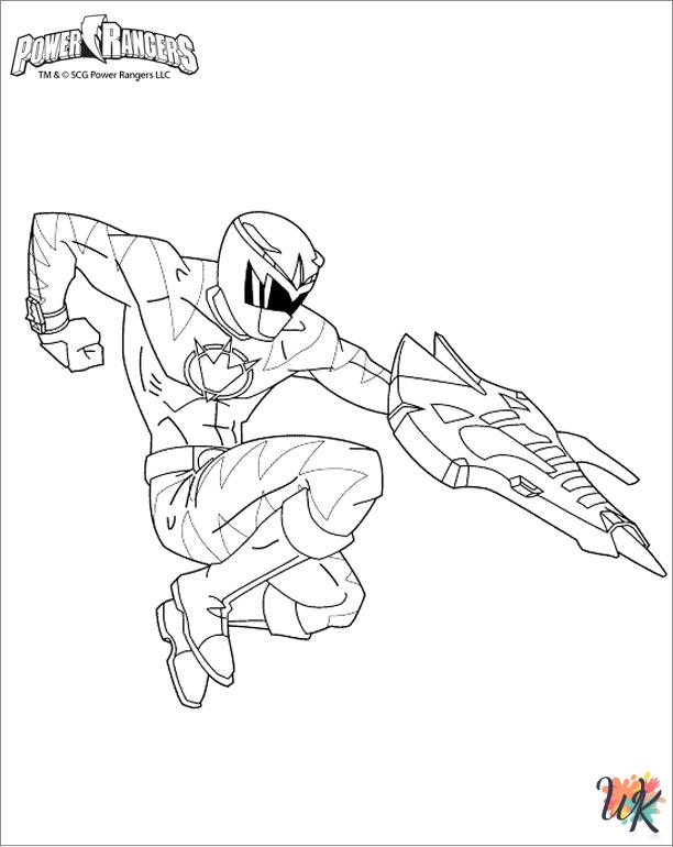 easy Power Rangers coloring pages