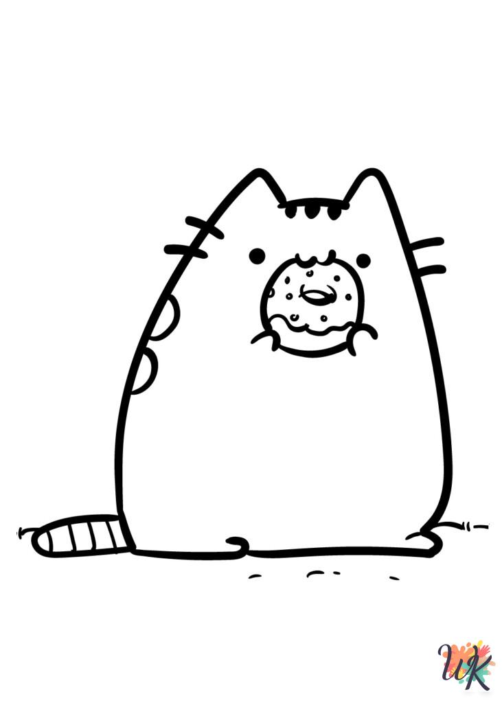 25 Pusheen Coloring Pages For Kids - ColoringPagesWK.com