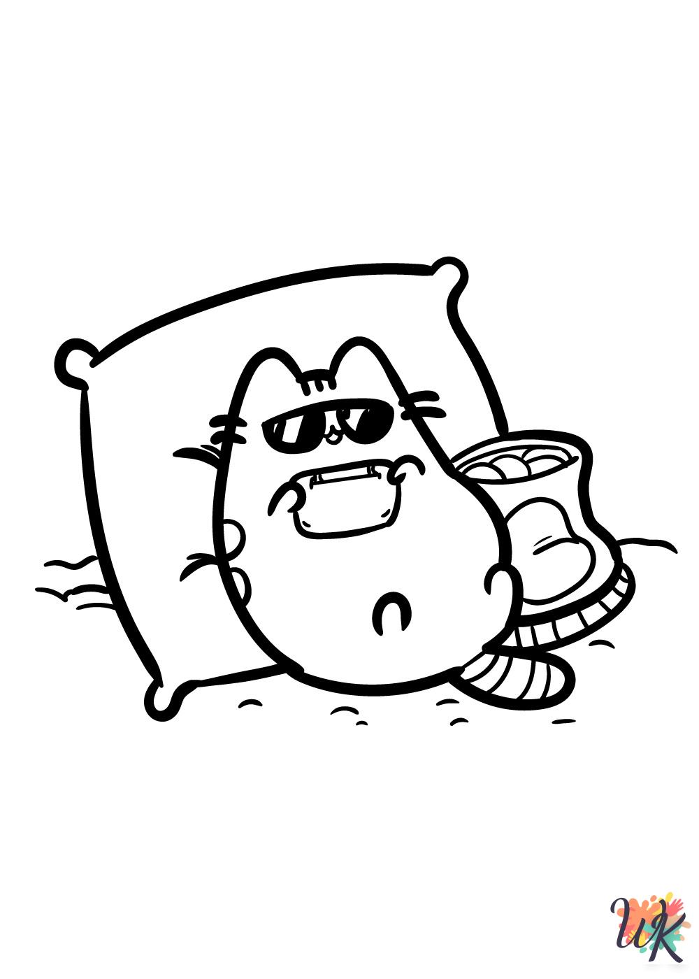 Pusheen coloring pages for adults
