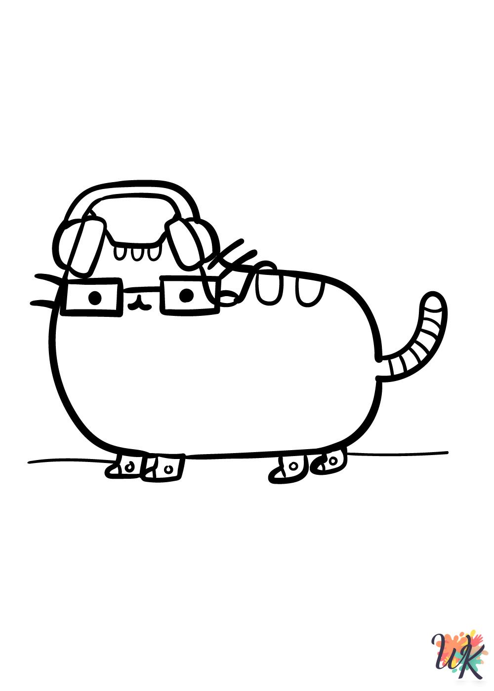Pusheen coloring book pages