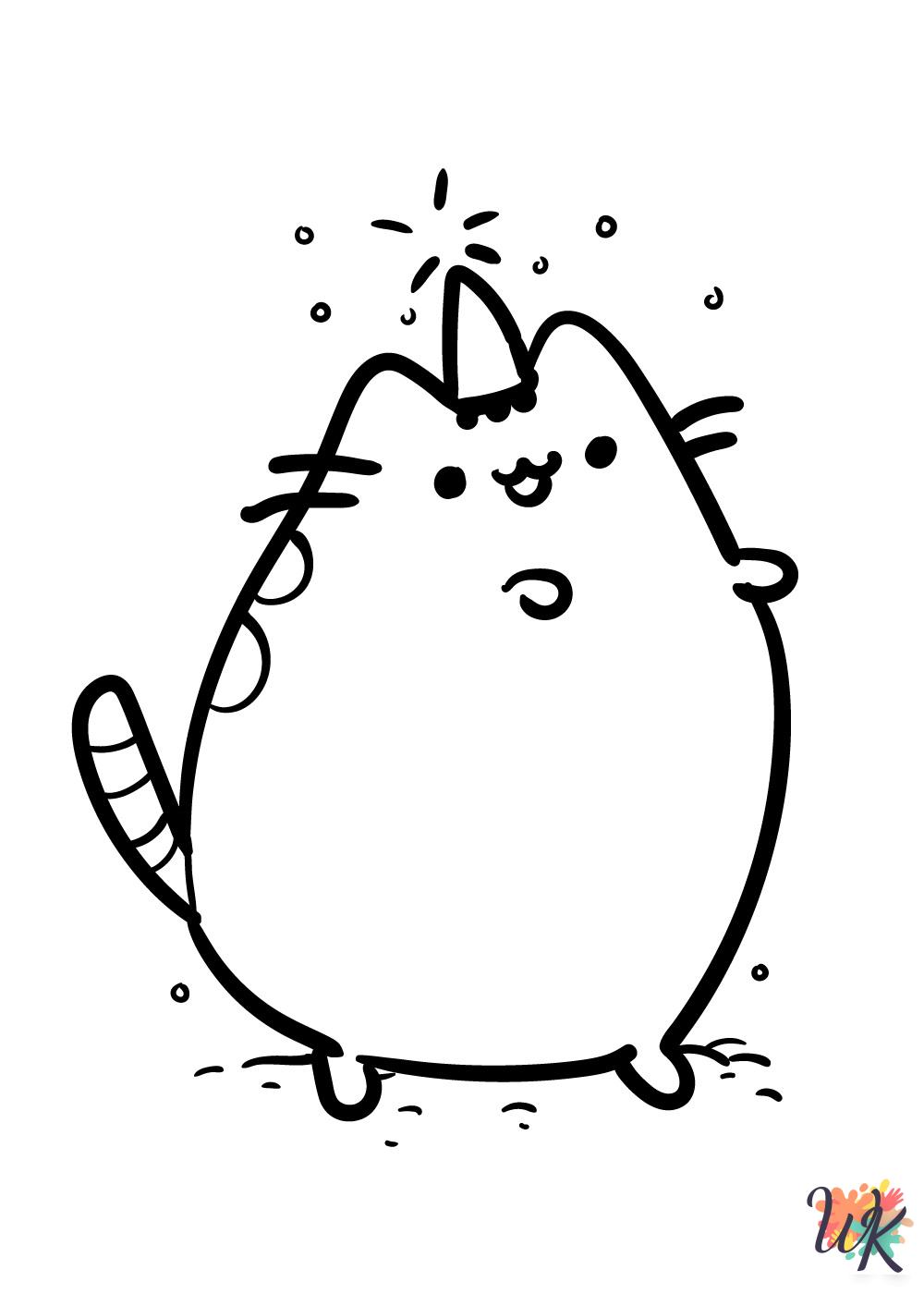 adult Pusheen coloring pages